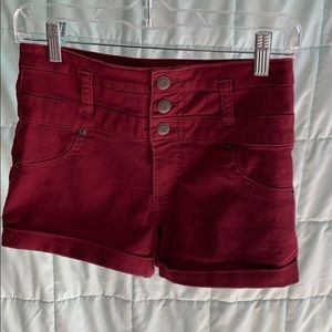 Mossimo Co. Maroon High Waisted Shorts